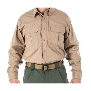 5.11 Tactical Conceal Carry Long Sleeve Coyote Tan 2XL 100% Cotton Orig $65